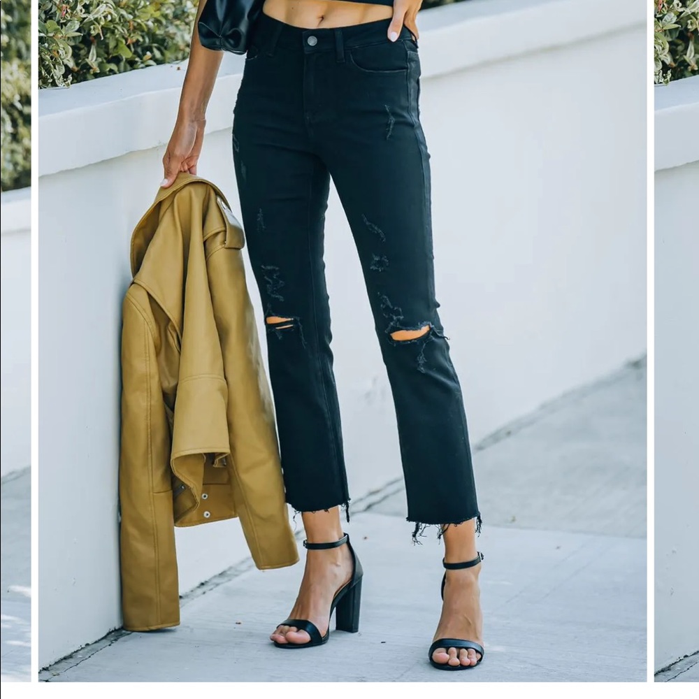 Brand new Vici Sharma high rise distressed jeans